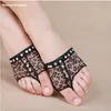 Großhandel bauchtanz 5 löcher fuß tanga dance schuhe fuß halb sonne diamant verziert größe 34 - 41 (uns 3,5-10.5) S,M,L,XL