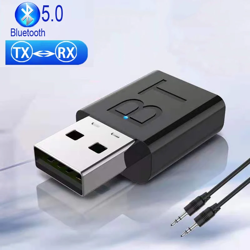 USB Bluetooth BT 5,0 Sender Empfänger Stereo Bluetooth RCA USB 3,5mm Aux für TV PC Kopfhörer Home Stereo Auto Hifi Audio Image