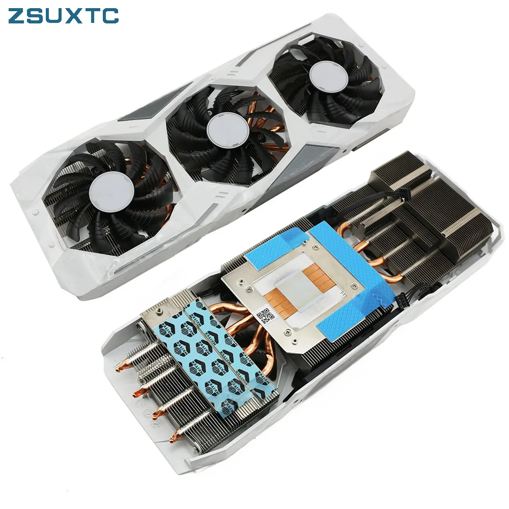 RTX 2060 S Grafikkarten-Ersatzkühlkörper mit Lüfter für GIGABYTE RTX 2060 SUPER GAMING OC 3X WEISS GPU-Kühler-Kühlkörper Image