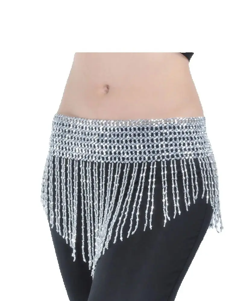 1 Teile/los Bauchtanz Zubehör Quasten Pailletten Perlen hüften schal gold und Nang original bauchtanz taille kette Image