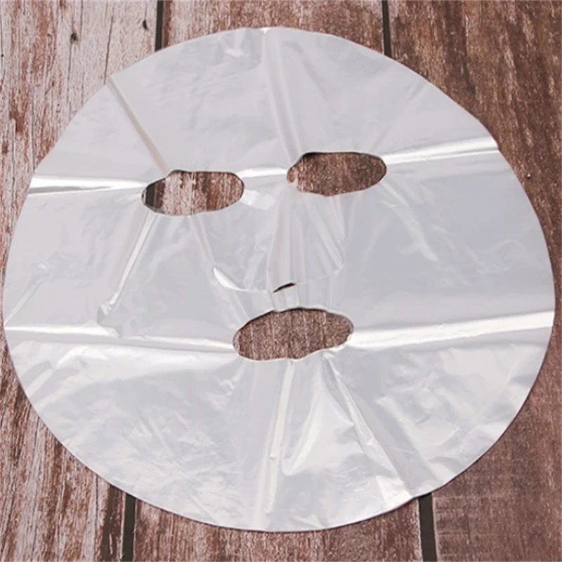100/200/300PCS Kunststoff Film Volle Gesicht Reiniger Maske Einweg Gesicht Maske Hals Aufkleber Papier Klar PE Masken Wrap Gesicht Schönheit Werkzeug