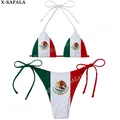 Mexiko Land Flagge 3D-Druck Frauen Mikro sexy Bikini BH Set Sommer Beach wear sexy Strand