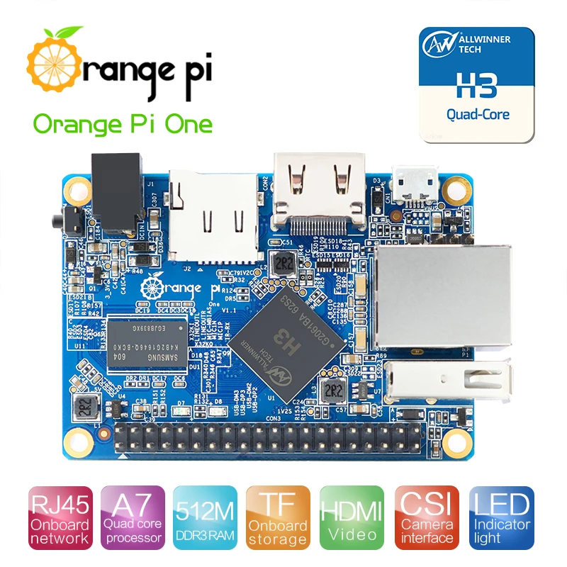 Orange Pi One H3 1G Quad-Core unterstützt Ubuntu Linux und Android Mini-PC Image