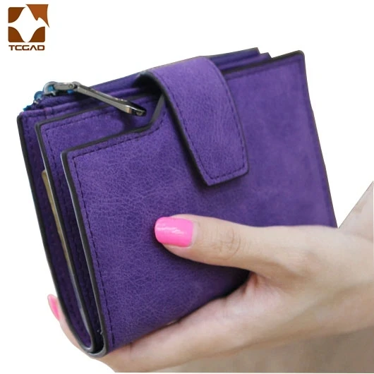 Kurze Brieftasche frauen Leder Echte Kleine Zip frauen Geldbörse Kleine Münzfach Femme 2023 Luxus Marke Porte Feuille damen Brieftasche Image