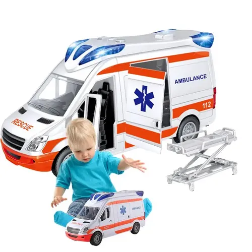 Krankenwagen Fahrzeug Spielzeug Spielhaus Spielzeug Auto für Kinder mit Lichtern und Sound