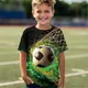 Kinder kleidung Mädchen 10 bis 14 Jahre alt Fußball Trikot Junge tragen Fußball Print Tops für