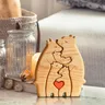 Personal isierte Bär Familie Figur Holz Kunst Puzzle Geschenk für Familie zu Hause