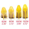 LAIGZEM Damen-Absätze, Patent, spitze Zehen, Stiletto-High-Heels, 6/8/10/12 cm, Pumps, Kleid, Hochzeit, Basic-Schuhe, Zapatos, große Größe 46 47