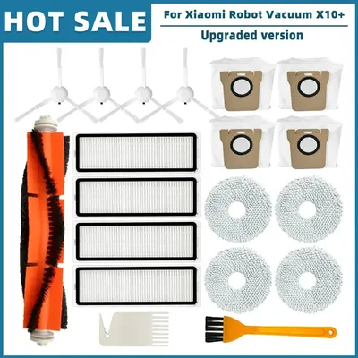 Kompatibel für xiaomi roboter vakuum x10/x10 plus b101gl hauptseite bürste hepa filter staubbeutel Image