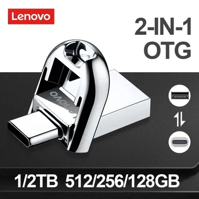 Lenovo Daumen Memory Stick USB 3 2 Pen Drive 128GB 2TB USB-Stick Hochgeschwindigkeits-otg Typ C 2