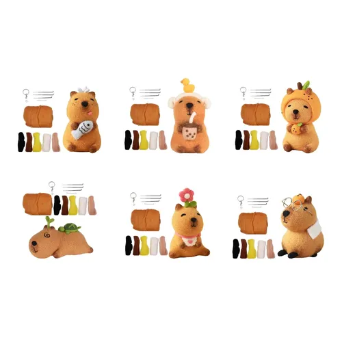 Capybara Stofftier Cartoon interaktives Spielzeug DIY Wolle Filz Material Filzen Bastel projekt für