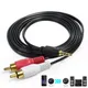 3 5-mm-Buchse Audio-Kabel Stereo-Stecker auf 2 RCA-Stecker Aux-Kabel für PC-Laptop DVD-TV VCR