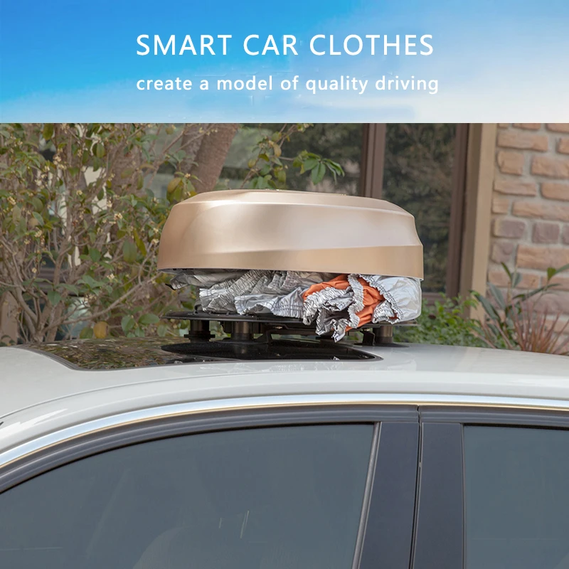 Vollautomatische Autoabdeckung Intelligente Fernbedienung Sonnenschutz Regenschutz Wärmeisolierung Auto Allgemeine Sonnenschutzabdeckung So Image