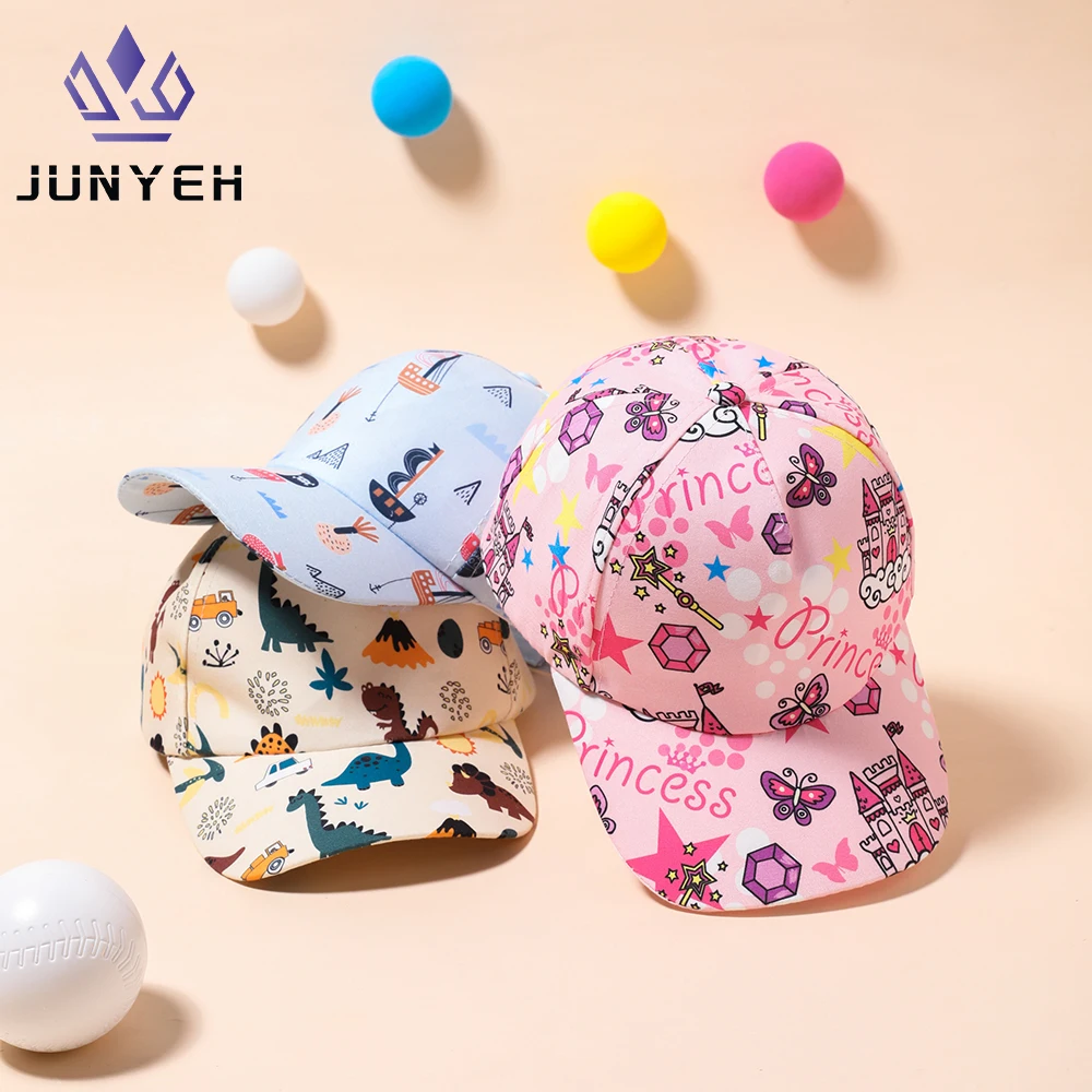 Junge süße Cartoon Baseball Caps Tier Dinosaurier Einhorn Druck Outdoor Reise Kappe Hüte für Kinder Mädchen 2-8 Jahre Image