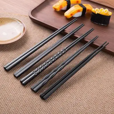 1 paar Japanische Stäbchen Sushi Sticks Rutschfeste Chinesische Lange Stäbchen Geschirr Küche Zubehör Licht Legierung Reusable