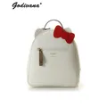 Japanische Art neue Studentin Mädchen Handtasche weißen Rucksack Mode Damen Leder Rucksack Schulter