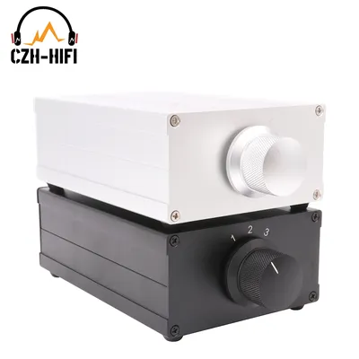 1PC Bearbeitete Volle Aluminium Audio Source Selector Switcher Converter HiFi Sound Ausgang Splitter RCA CD-Player Plattenspieler TV DVD