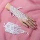 Mode neue Spitze Mesh weiß kurze Finger handschuhe Hochzeits kleid Foto zubehör Braut handschuhe
