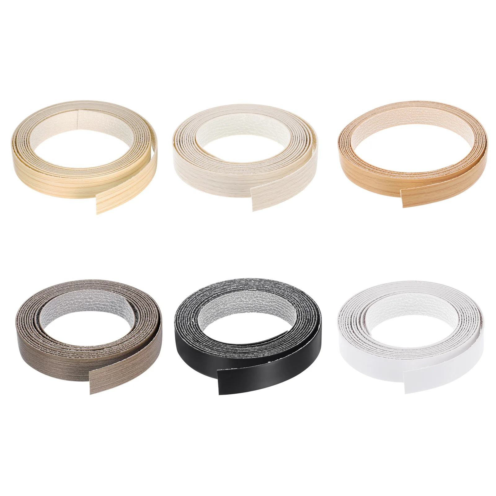 Kantenanleimung, 3/7,5/15 Meter, 2/2,8/4 cm breit, vorgeklebte, flexible Furnier-Schrankkanten für Schrankreparatur, Möbeltisch Image