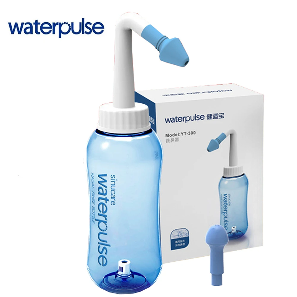 300 ml 500 ml Nasendusche Spülflaschen Waterpulse Nasenspülreiniger Neti Pot Vermeiden Sie allergische Rhinitis Sinusitis Erwachsene Kinder Image