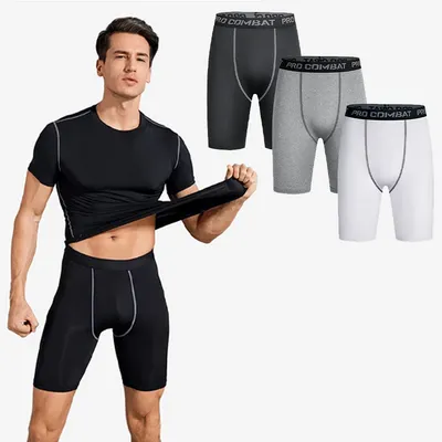 Männer Unterwäsche Unterwäsche Boxer Breifts lange Höschen Sport Shorts Leggings Skinny Fitness Image