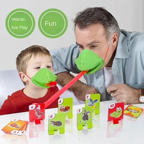 Frosch Mund Spucke Zunge blasen Musik Kinder Spielzeug Brettspiel Chamäleon Eidechse Maske