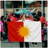 Zwjflagshow custom flagge 90*150cm Yezidi Flagge/Yezidische Flagge/Drapeau Yezidi Lalish/Tausi