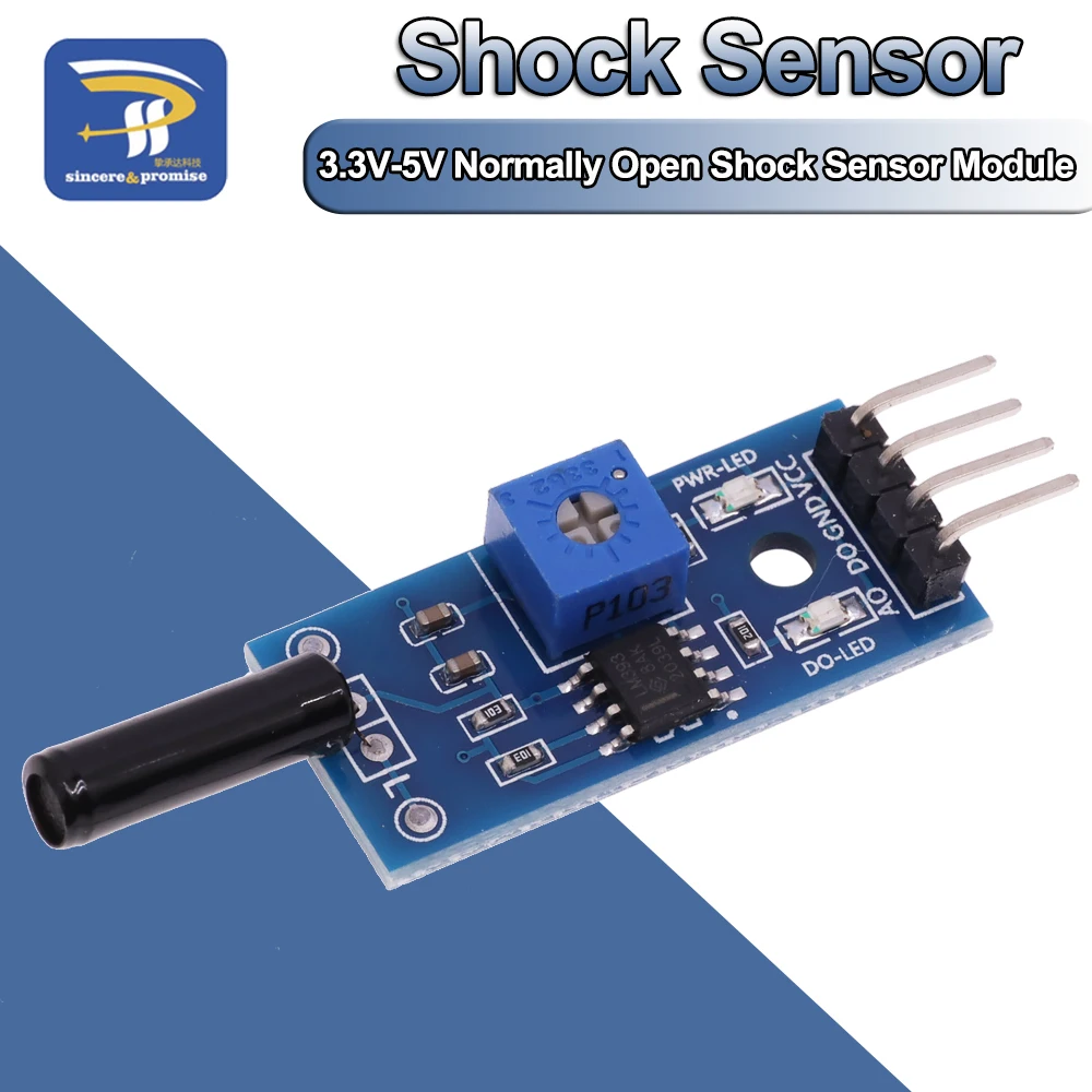 Normalerweise offenes Shock Sensor Modul Vibrationssensormodul für Arduino Alarmmodul Image