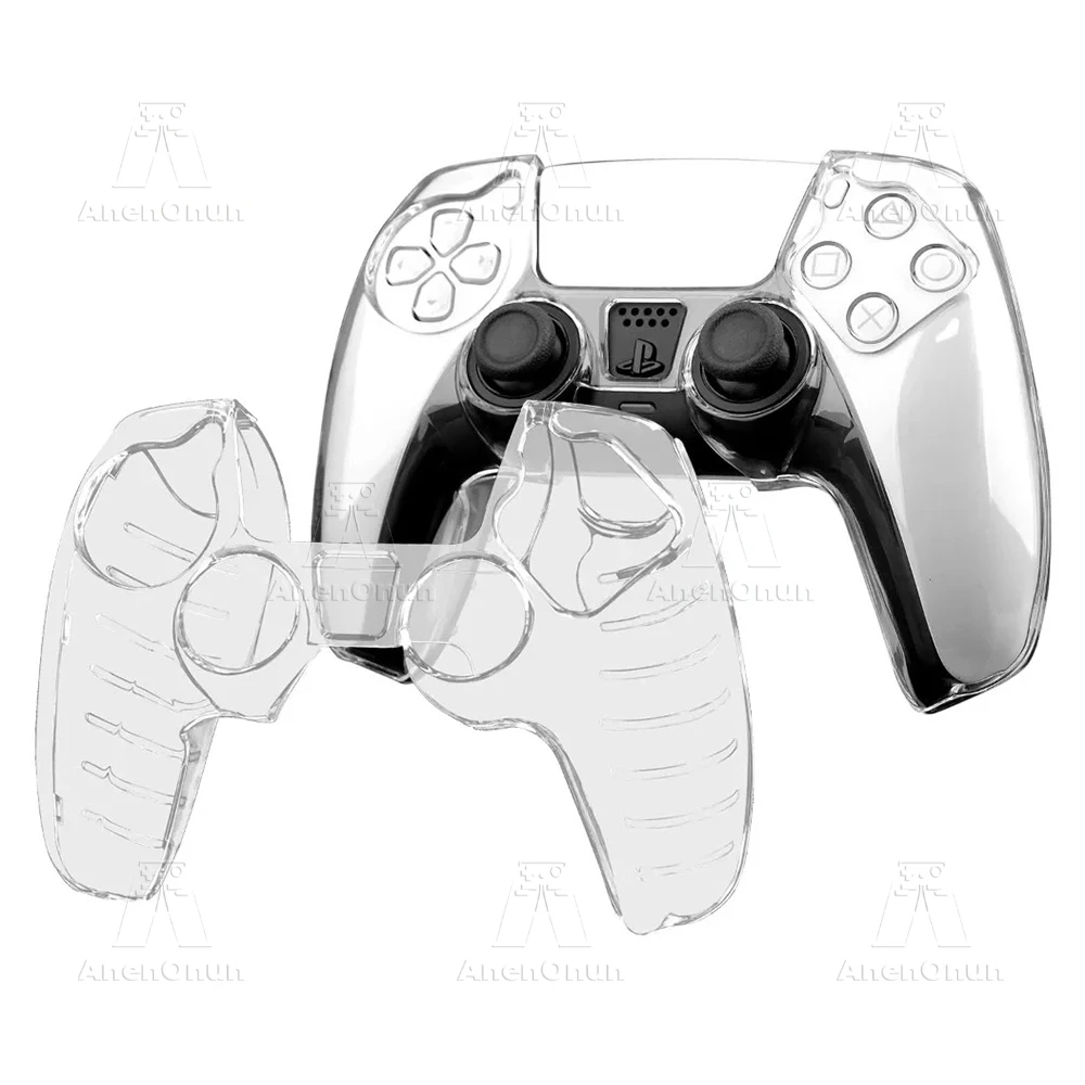 PS5 Controller Vollschutz-Hülle Sturzsicher Kratzfest Rutschfest Transparente Hartschale Ultra-Klare Gamepad-Abdeckung Image