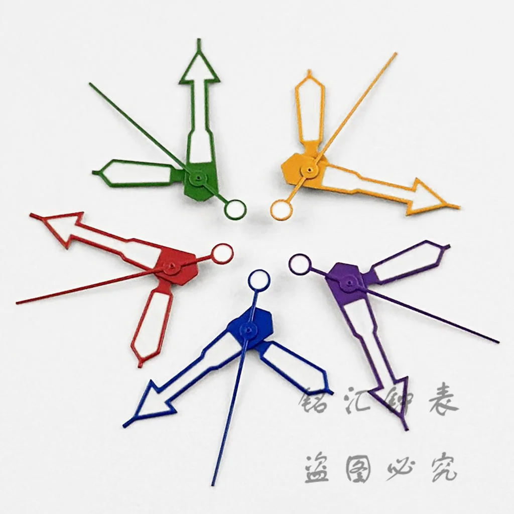 NH35 Zeiger Grün Rot Blau Lila Orange Uhr Hände Grün Leuchtende Für NH35/NH36/4R/7S Bewegung uhren Zeiger Image