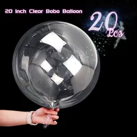 20 Stück Bobo Ballons Bubble Ballons 20 Zoll klarer Bobo Ballon großer transparenter Bubble Ballon