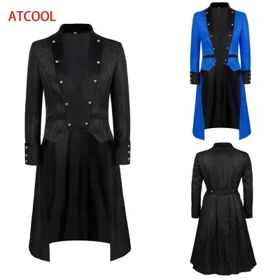 Halloween Cosplay mittelalter lichen Richter Kostüm Jacquard Frack viktoria nischen Falten röcke Steampunk Männer Gehrock Jacke Renaissance Image