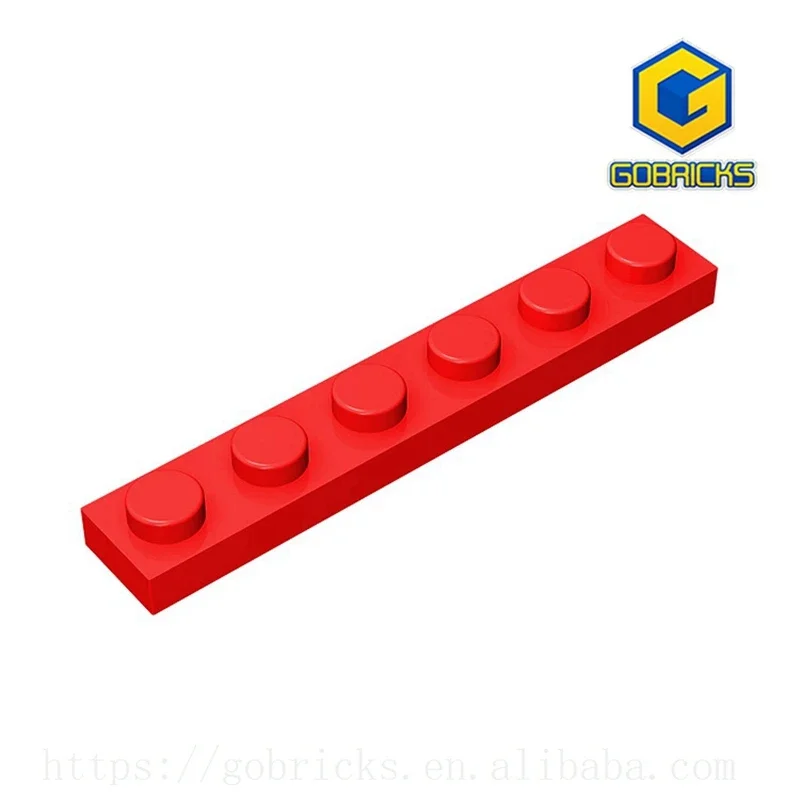 Gobricks GDS-505 Platte 1 x 6, kompatibel mit Lego 3666 Teilen, DIY-Baustein für Kinder, Partikelplatte zum Selbermachen Image