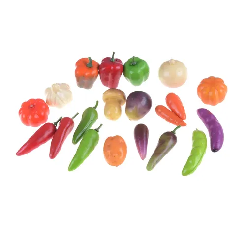 10 Stück Mini Obst Gemüse Lebensmittel Puppe Raum Dekor Kits Küchen spielzeug so tun als würden sie