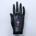 Anime Charakter Magica Akemi Homura Cosplay Armband Diamant geformte lila Edelstein Hand kette Bühne