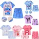 Neue Sommer Kinder bekleidung Sets Stich Junge Nachtwäsche Kurzarm Hosen Kleidung Kinder Pyjamas Set