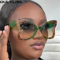 Oulylan retro schmetterling sonnenbrille 2024 mode frauen gradient sonnenbrille luxusmarke designer