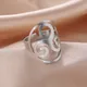 Elegante drei Whirlpool offene Ringe Edelstahl trend ige Triskele Celtic verstellbare Ring Mode