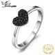 JewelryPalace Herz Liebe Ring 925 Sterling Silber Ring Mädchen Nette Natürliche Schwarz Spinell