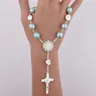 Q0KE Finger-Tauf-Rosenkränze Perlen Kunstperlen für Taufgeschenke Taufgeschenke