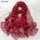 Berg Blume Frauen Foulard Elegante Chiffon Georgette Bandana Schal Sommer Strand Sonnencreme Dünne