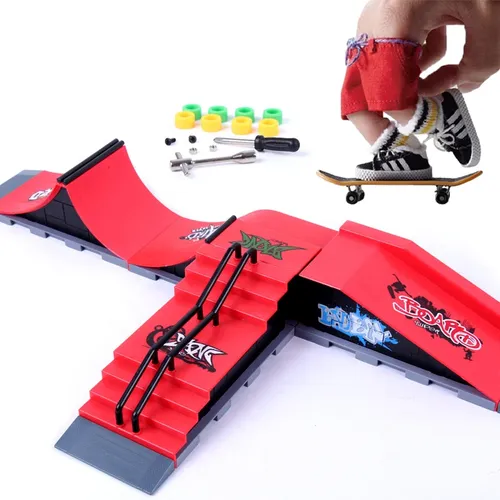 Finger Skateboards Skate Set Spielzeug Skate Park Rampe Set Teile für Tech Practice Deck lustige