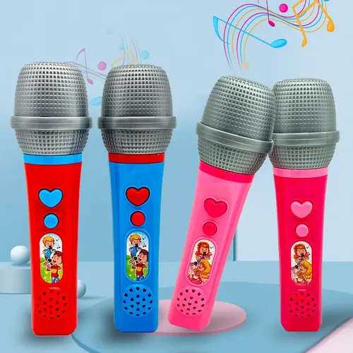 Kinder Cartoon Spaß singen verstärkt Mikrofon Spielzeug Baby kleine Host Mikrofon Spielzeug Bildung