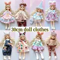 1/6 bjd Puppen Outfit Mode 30cm Puppe Prinzessin Kleid Set Puppe Kleidung Mädchen Spielzeug Geschenk