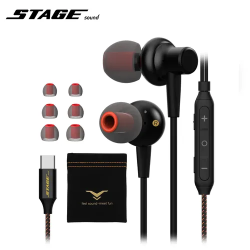 Stage sound USB C Kopfhörer Typ C Kopfhörer mit Super Bass & 7 1 Surround Hifi Stereo Ohrhörer mit
