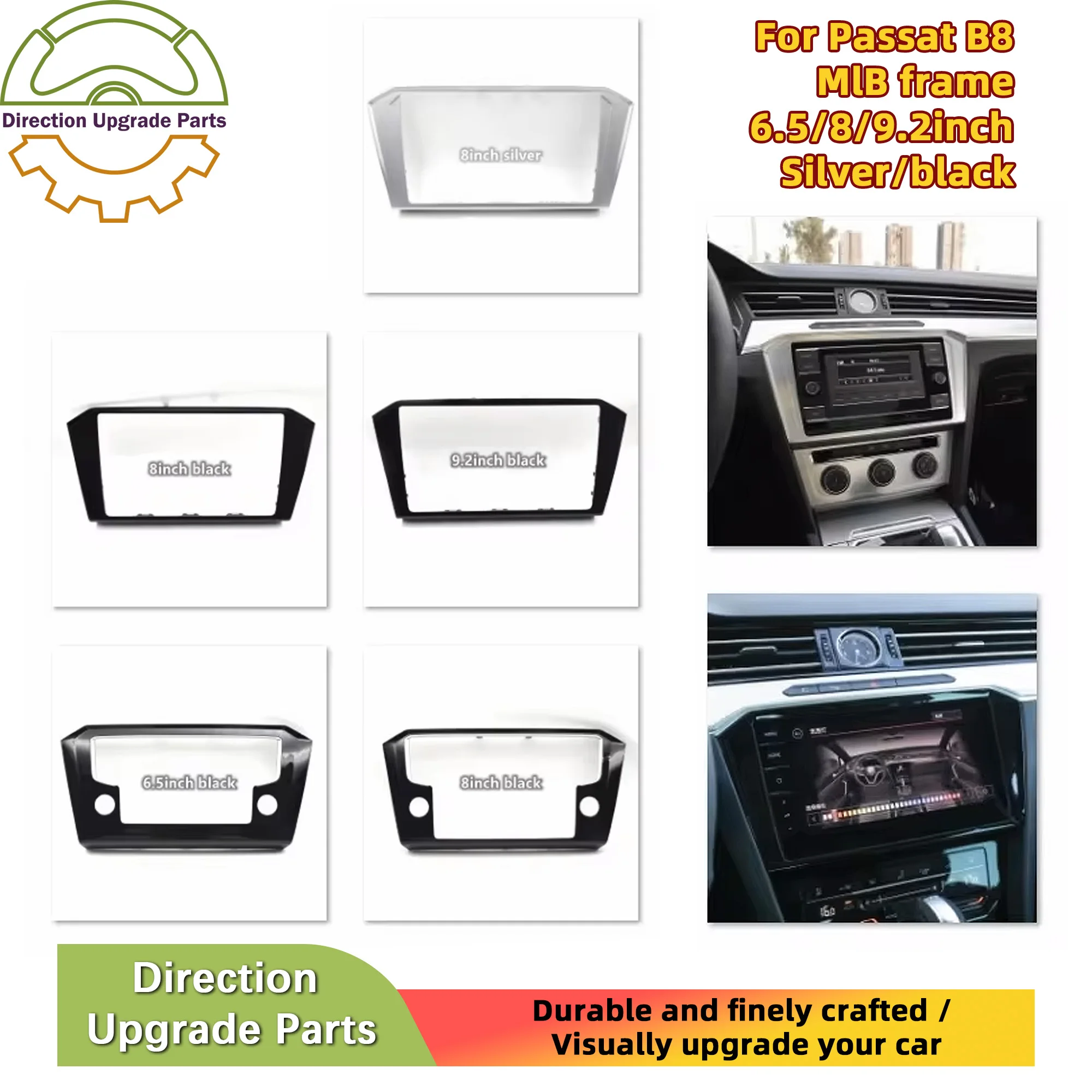 3GD 858 069 A B C für VW Passat B8 Silber Schwarz MIB Host Navi Radio Multimedia Display Bildschirm Kunststoff Rahmen Image