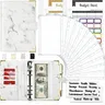 A6 Budget Binder Notebook Geld sparen Veranstalter Pu Leder Budget Binder Marmor Notebook A6 Budgets