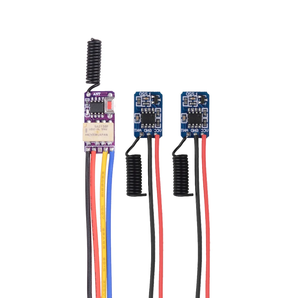 3,5–12 V HF-Fernbedienungsplatine 1527 433 MHz Einschalten des Sendesignals für Alarmsysteme Geringer Stromverbrauch Mini-Relaiskontakt Image