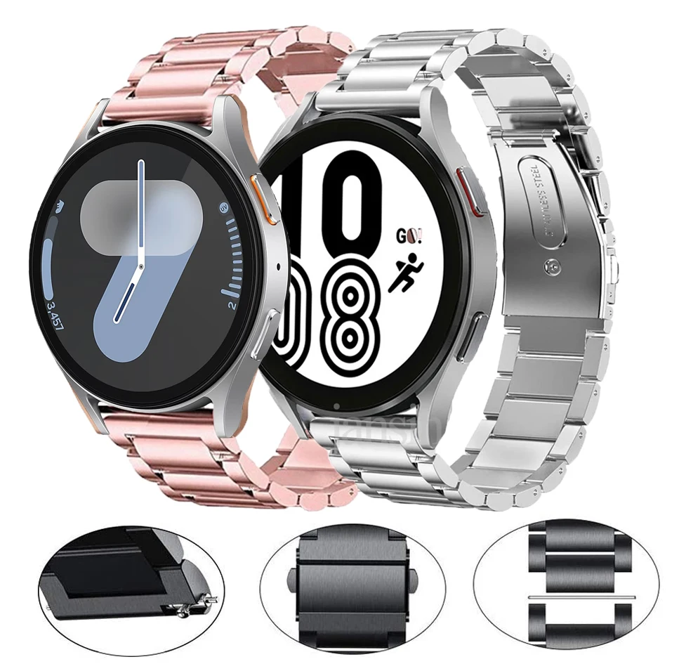Metall armband für Samsung Galaxy Uhr 7 6 5 4 40mm 44mm Edelstahl Armband für Samsung Uhr 4 6 Classic 43 47mm 46mm Band Image