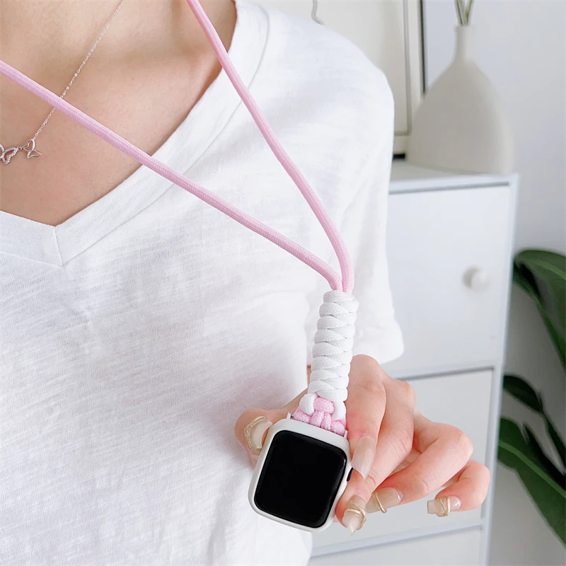 Weiche Schutzhülle für Apple Watch Case Ultra 9 8 7 6 SE 5 4 49 45 41 44 40 mm Crossbody Lanyard Strap für iwatch 3 2 42/38 mm Image